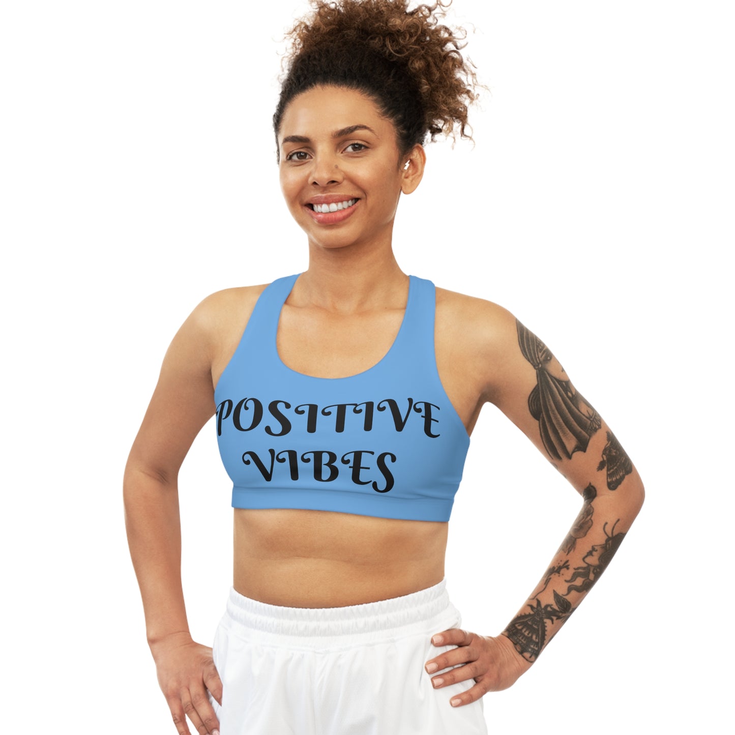 Seamless Sports Bra (AOP) - Blue