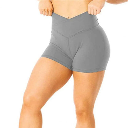 Summer Yoga Shorts - High Waist Solid Color