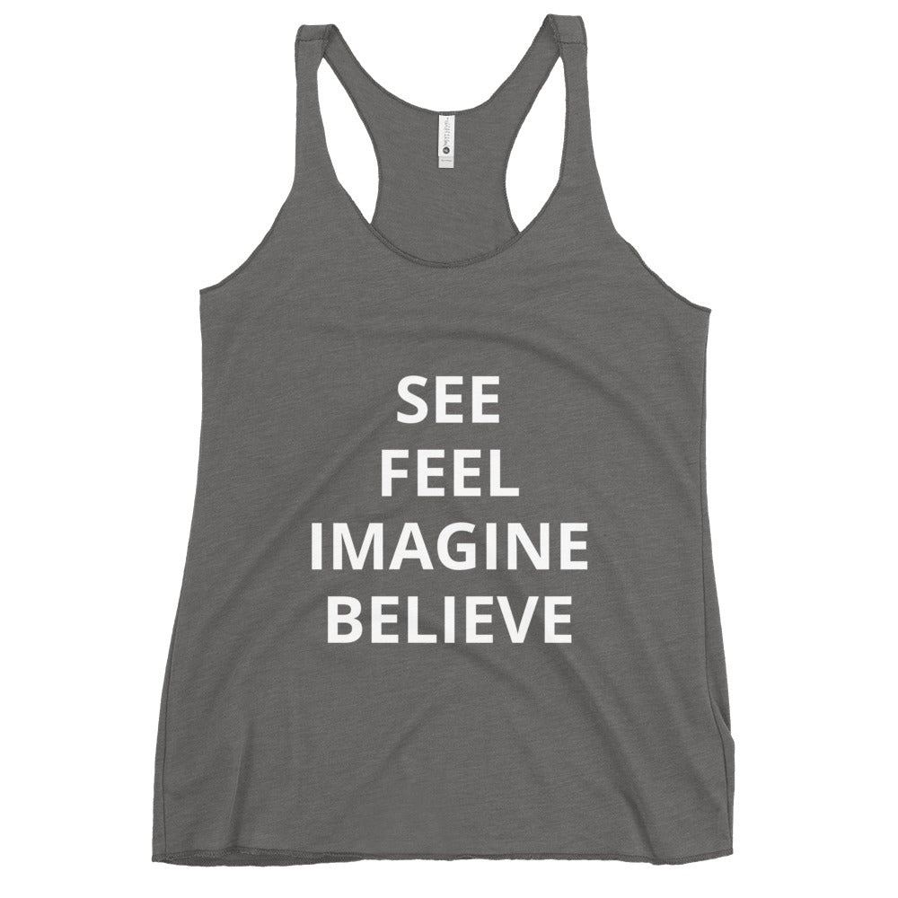 Women's Racerback Tank - BELIEVE